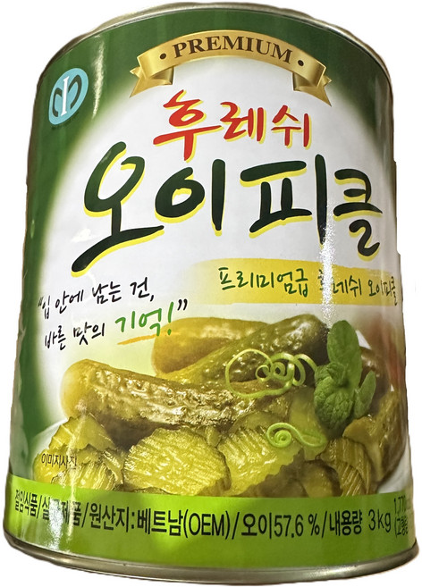 일가 생 아삭 오이피클 (슬) 3kg*6, 1개, 3kg