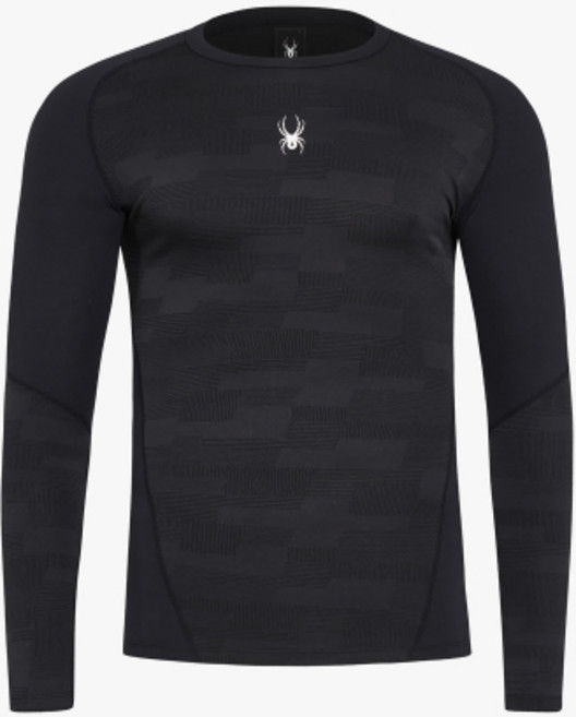 SPYDER 남성 프로웹 라운드넥 베이스레이어 상의 SPHFCNCL203MBLK 343403