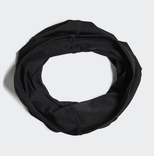 [국내매장판] 아디다스 에어로레디 러닝 트레이닝 넥 슬리브 남녀공용 스카프 페이스마스크, S, 블랙, 1개