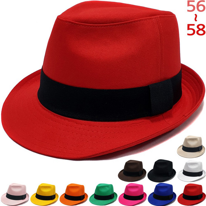 이럭셔리클럽 면무지 페도라 중절모 햇 남자 여자 사계절용 골프 모자-CAP241229