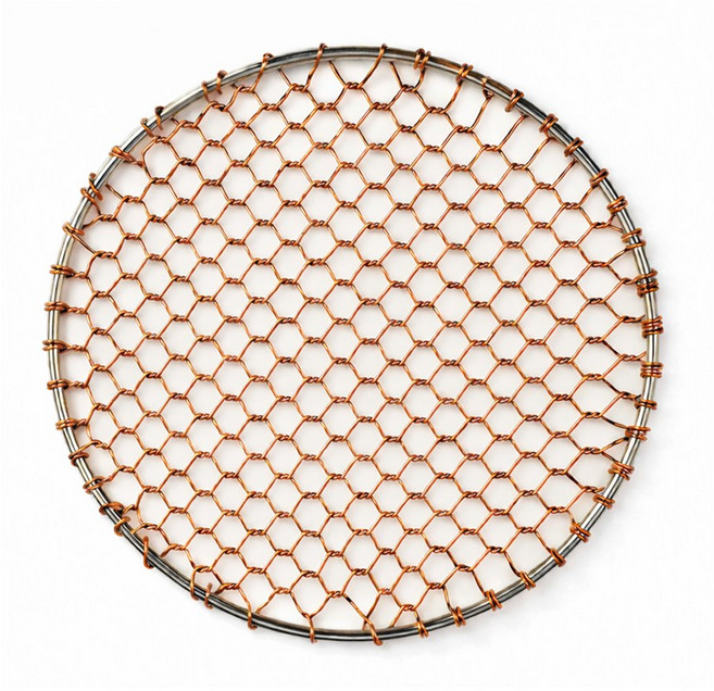 감동불판 국내생산 원형 구리석쇠 2종, 1개, 330mm손잡이형