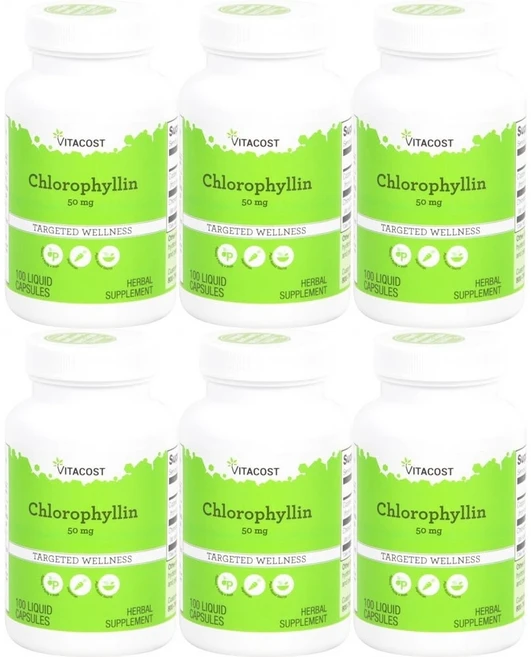 비타코스트 클로로필린 50mg, 6팩, 100정 - 쿠팡