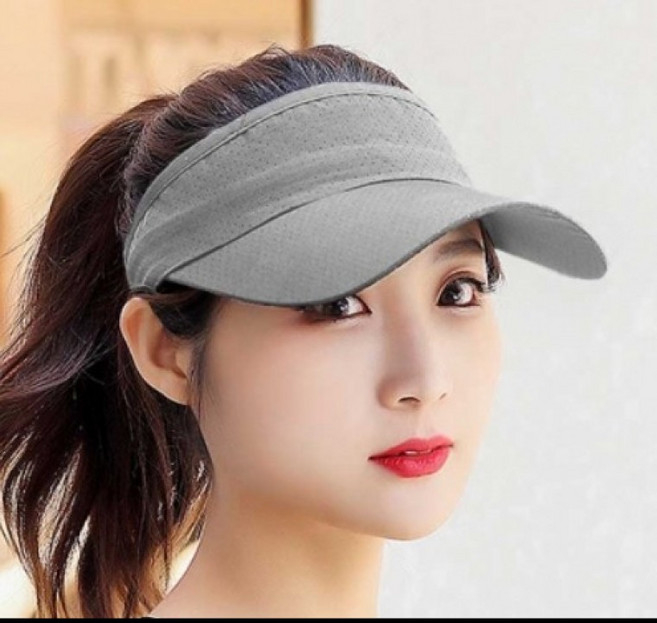 선캡 햇빛차단 스포츠 메쉬 썬캡 챙 모자 (그레이) DP58060