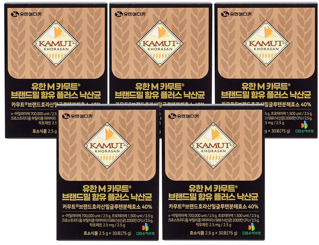 유한메디카 카무트 낙산균 프로바이오틱스 효능 소화 효소 변비 과민성 대장, 2.5g, 150개