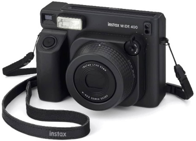 instax WIDE 400 寬幅底片即時成像相機，復古外觀，團體照首選, 1個, WIDE400 黑色