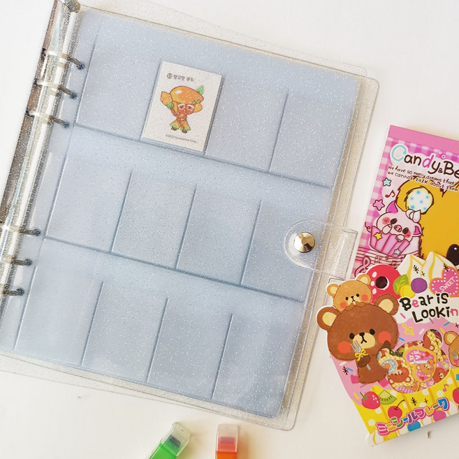 따바오 포켓몬 띠부띠부씰 앨범 속지 피카츄 띠부씰 컬렉션북 스티커 씰북, 띠부씰 속지 5장