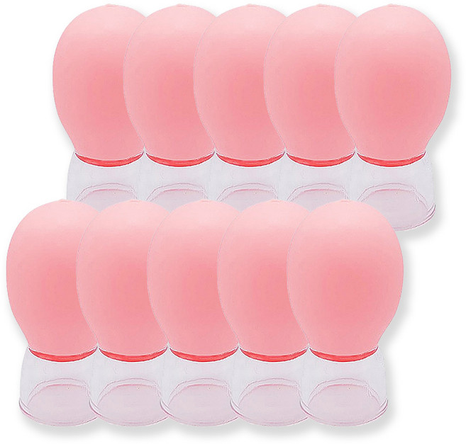 얼굴 부항 마사지기(1p) 실리콘 컵 쿠핑 얼굴 바디 마사지 페이스 리프팅 미용 항아리, 10개, 색상랜덤