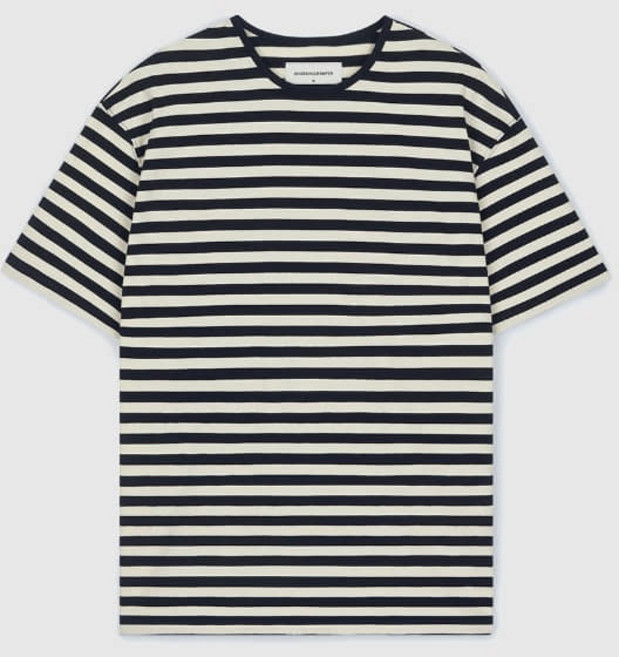 [처칠롬퍼] CHURCHRILLROMPER_STRIPE SHORT SLEEVE IVORY/NAVY
