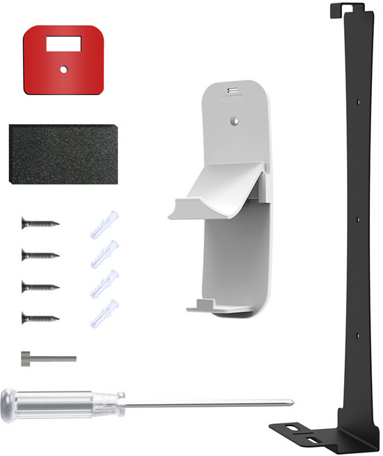 반센트 PS5 슬림 벽걸이 거치대 플스5 듀얼센스 브라켓 받침대 벽 선반 스탠드, 1개, 블랙, 플스5 슬림(ps5 slim)