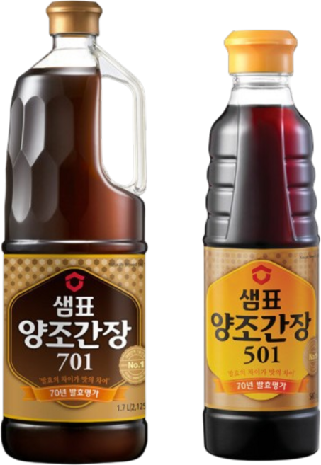 샘표 양조간장701 1.7L + 양조간장 501 500ml, 2.2L, 1세트