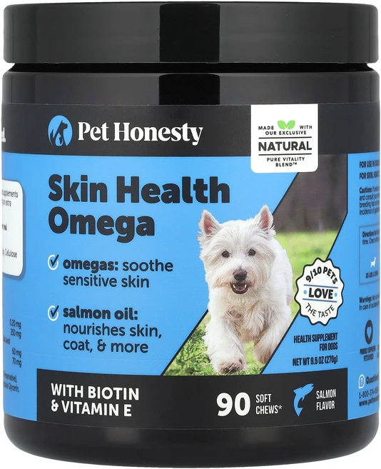 강아지 오메가 피부·코트 소프트츄 90개 270g | Pet Honesty - 쿠팡