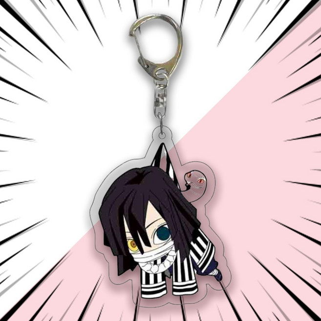 귀멸의 칼날 캐릭터 키링 열쇠고리 키체인 대롱대롱 행잉SDver. 귀칼/귀살대 가방고리&장식, 귀칼키링, G-003722. 이구로 오바나이