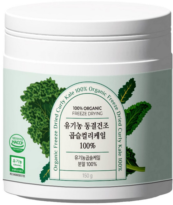 자연속의이야기 대용량 유기농 컬리케일 분말 동결건조 곱슬케일 100%, 1개, 150g