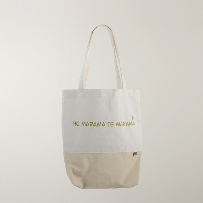 MARAMA 남녀 공용 에코백 투톤 캔버스 숄더 에코백