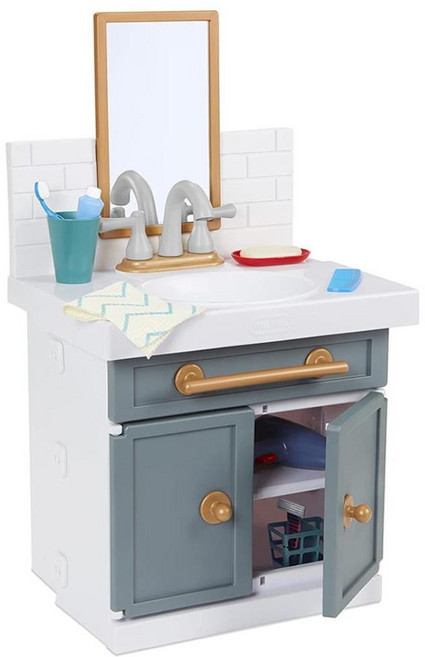 대형 어린이 역할놀이 장난감 세면대 욕실 세트 창의력 학습 유치원 유아, 1개