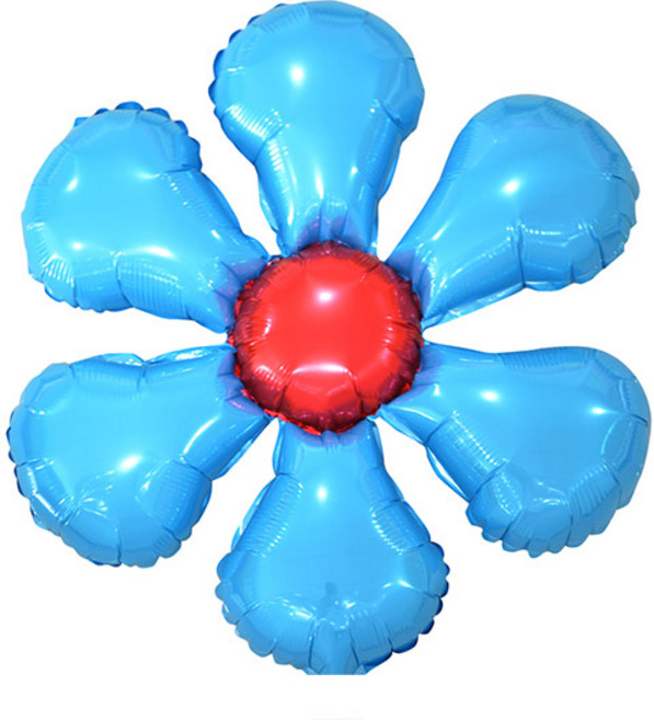 파티하우스 27인치 플라워 은박풍선 라이트블루 은박 꽃풍선 은박호일풍선, 1개