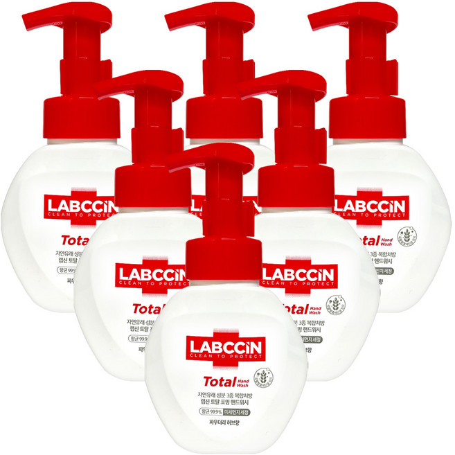 랩신 토탈 핸드워시 본품, 250ml, 6개