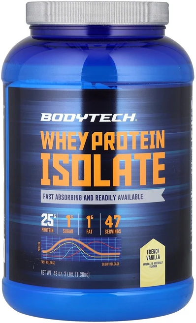 BodyTech 분리유청단백질 프렌치 바닐라 1.36kg(3lbs) BodyTech (바디텍), 1360 g, 1개, 1.36kg - 쿠팡