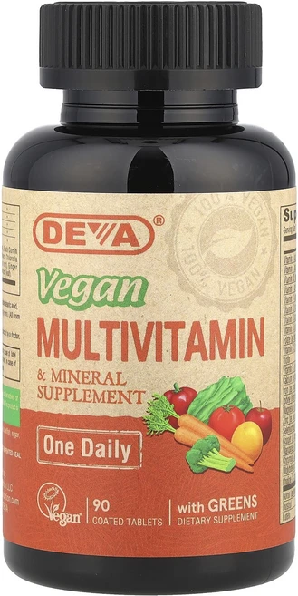 몸관리하세요 겨울입니다 Deva 비건 종합비타민 및 미네랄 보충제 하루 1정 코팅 정제 90정 특별관리진행, Deva비건종합비타민및미네랄보충제하루1정코팅정제90정, 1개 - 쿠팡
