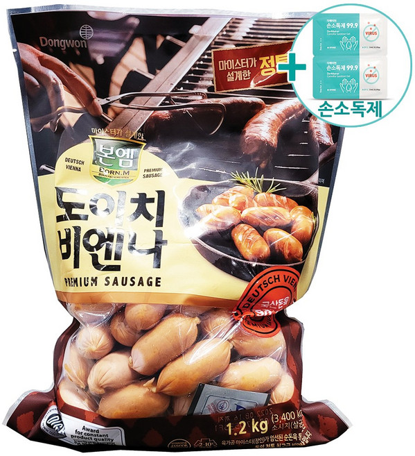 코스트코 본엠 도이치 비엔나 소시지 1200g [아이스박스] + 사은품, 1.2kg, 1개
