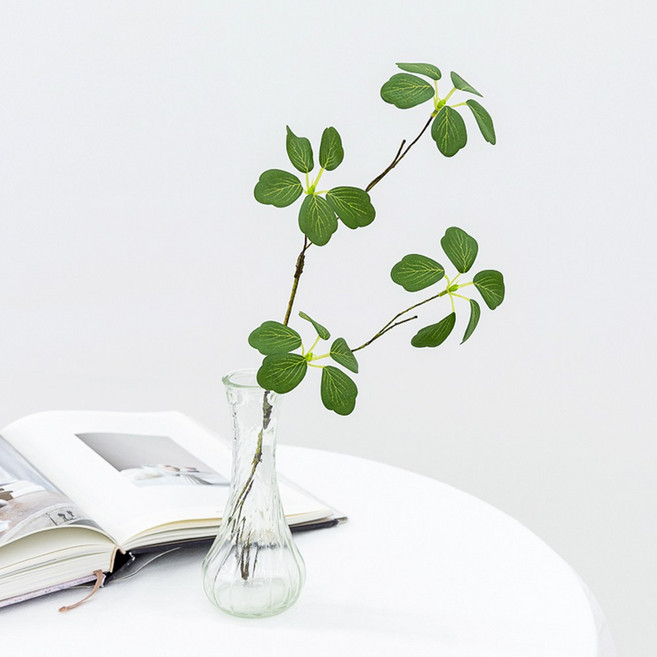 [꾸민뜰] 그린리프 가지 조화 실크플라워 인테리어 조화 장식 식물, 그린리프 M, 1개