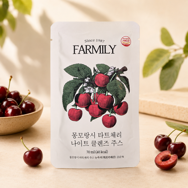 팜밀리 몽모랑시 타트체리 나이트 클렌즈 주스 14회분, 980ml, 1박스
