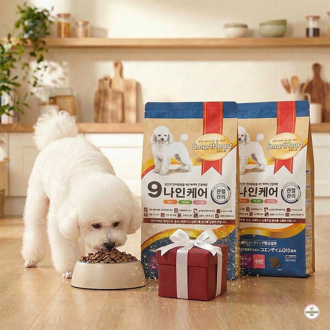 [+국산간식] 나인케어 강아지 기능성 사료, 6kg, 1개, 관절관리(작은입자)3kg 2개