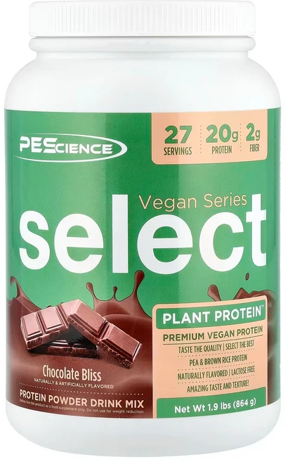 페사이언스 셀렉트 비건 프로틴 파우더 드링크 믹스 초콜릿 블리스, 918g - 쿠팡