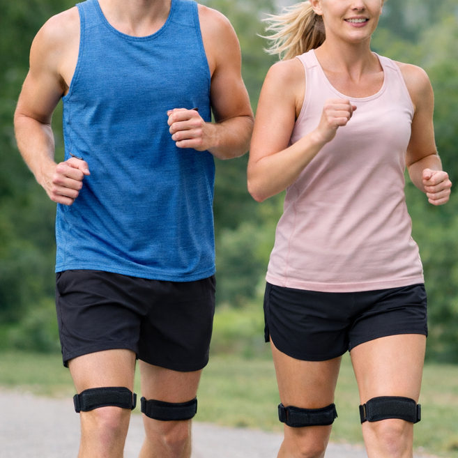 픽라움 충격흡수 슬개건 완화 무릎 보호대, 블랙, 2개