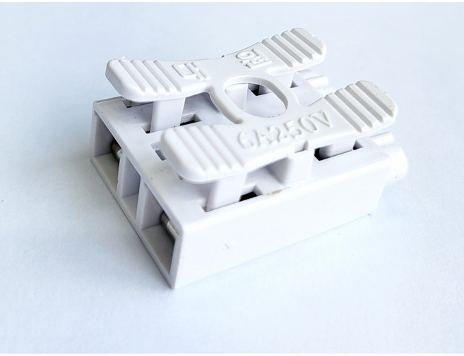 국산 단자대 전원 전선 연결 전기 단자 조명 원터치 커넥터 2P 콘넥터, 2P 단자대, 1개