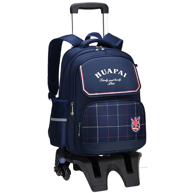 HUAPAI 兒童拉桿書包 學生書包 六輪爬梯設計