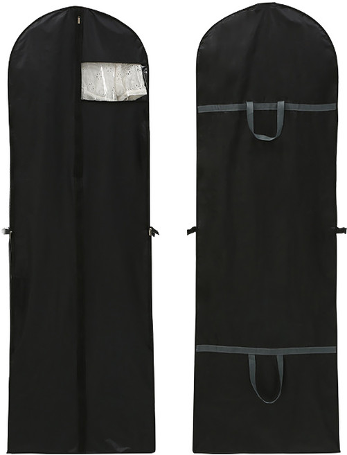 아모란나 EVA 웨딩드레스 한복 커버 180cm 무대복 연주복 긴옷 보관, 블랙, 1개, 1개입