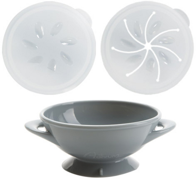 아가프라 실리콘 흡착식기+뚜껑2개 (스낵뚜껑+보관뚜껑) 이유식보관 과자통, 흡착볼멀티식기세트-그레이, 1개