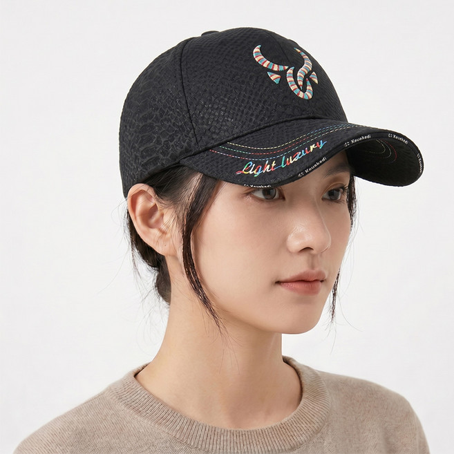 Charm Kaiser 남녀공용 볼캡 심플 모자 스냅백 자수 2417