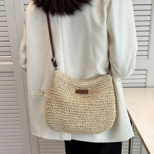 여성 레트로 빈티지 라탄 크로스 핸드백 UN-0366