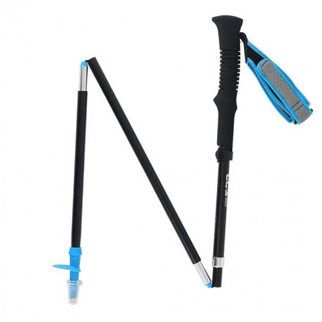 초경량 등산스틱 3단 접이식 수납 편한 일자형 지팡이 shn*6758mu, 블루_onesize