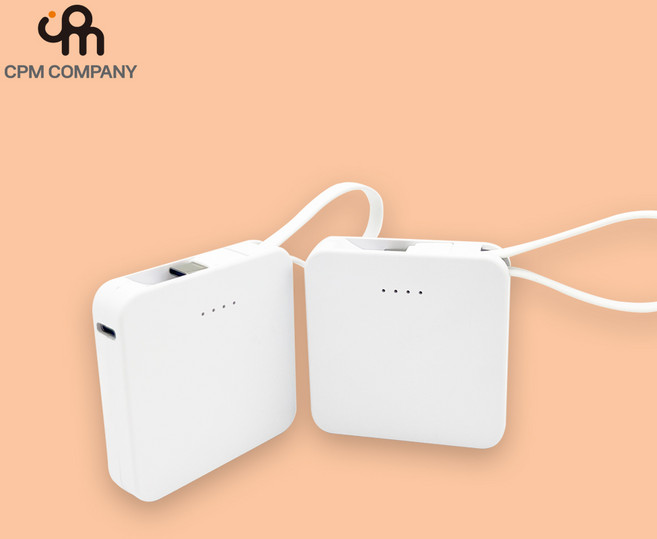 CPM 초미니 케이블 내장 미니 보조배터리 2500mAh 슬림 무게 50g, CPM_2500mAh_옐로우_C타입