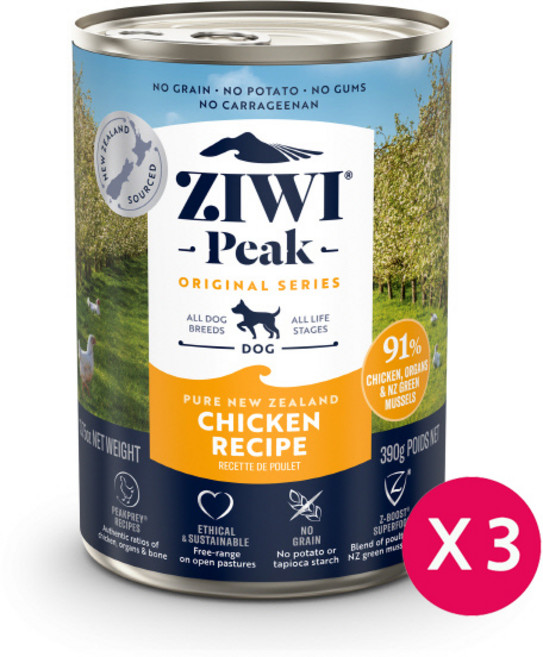 지위픽 독 강아지캔 닭고기 390g x 3개 뉴질랜드 생산제품