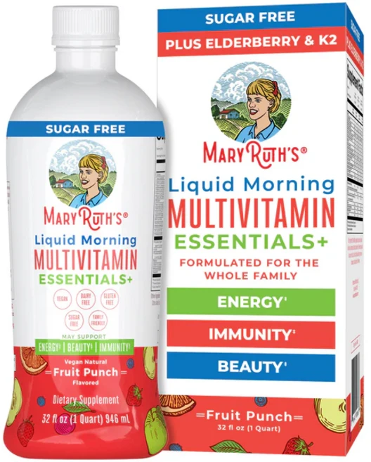 MaryRuth's 액상 아침 종합비타민 에센셜스+ 과일 펀치 946ml(32fl oz) MaryRuth's (메리루스), 1개 - 쿠팡