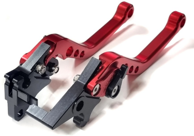 킹콩 혼다 PCX 브레이크 레버 21년 이전 CNC 6단조절 호환, 레드, 1세트, PCX브레이크레버