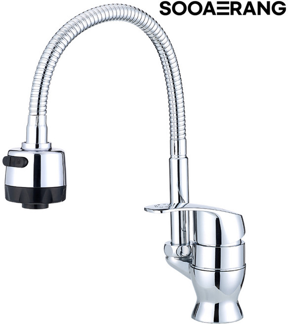 싱크대수전 SMK-106 원홀코브라 씽크자바라 수도꼭지 주방 씽크대 교체, 1개