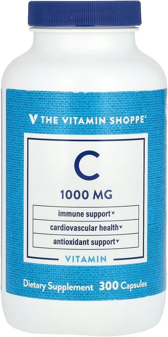 The Vitamin Shoppe 비타민C 1 000mg 캡슐 300정 Shoppe (더 비타민 샵), The Vitamin Shoppe 더 비타민 샵 비타민, 상세페이지 참조, 1개 - 쿠팡