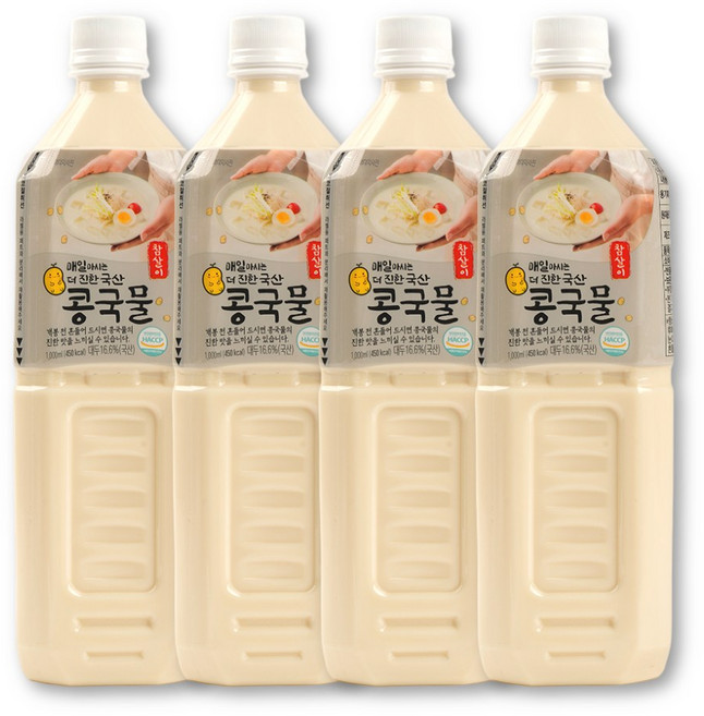 참살이 더 진한 국산 콩국물, 4개, 1L