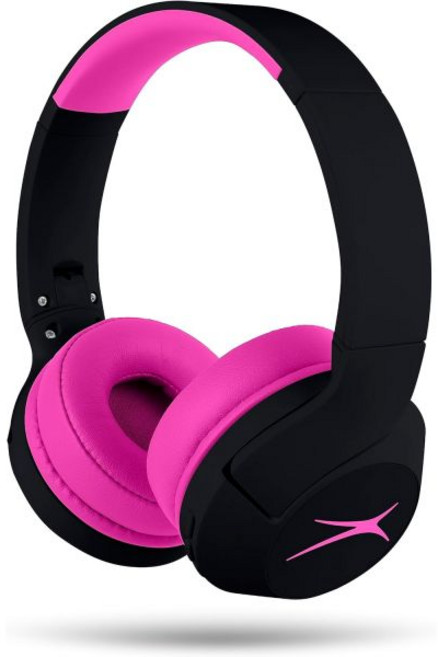 Altec Lansing Kid Safe Noise Cancelling Wireless Headphones 15H Battery 85dB Volume Limit Foldable, Blackout Pop Pink, 1개, Blackout Pop Pink