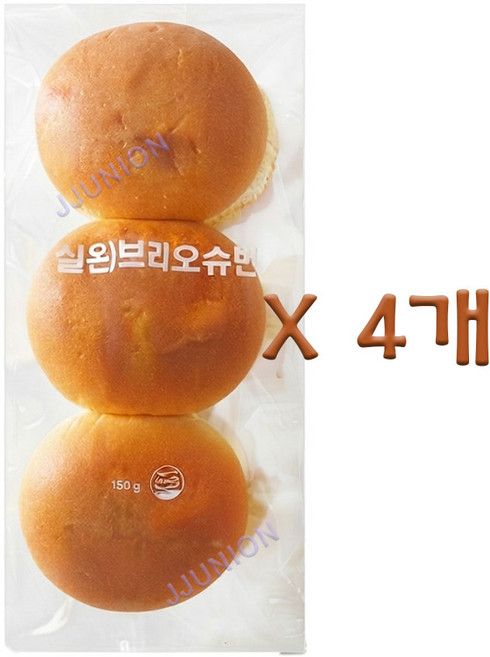 삼립 실온 브리오슈번 햄버거빵 3입x4봉, 150g, 4개