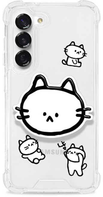 로윈 스마트톡세트 몽글몽글 동물패턴 핸드폰케이스 A16 A15 버디3 버디4, A16/버디4 (A165), 고양이