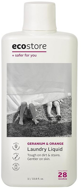 ecostore(에코스토어) 런드리 리퀴드 제라늄 오렌지 1L 세탁세제 세제 액체 식물유래 피부에 좋은, 에코스토어 ecostore 세탁액 제라늄&오렌지 1L, 1개