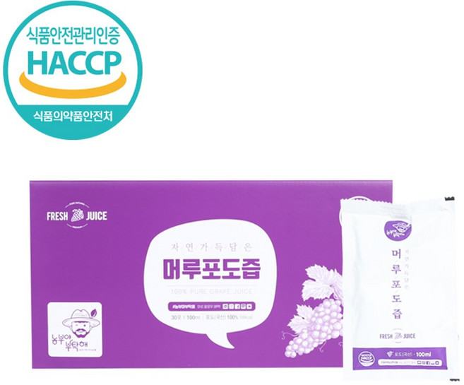 농부야부탁해 머루포도즙, 120개, 100ml