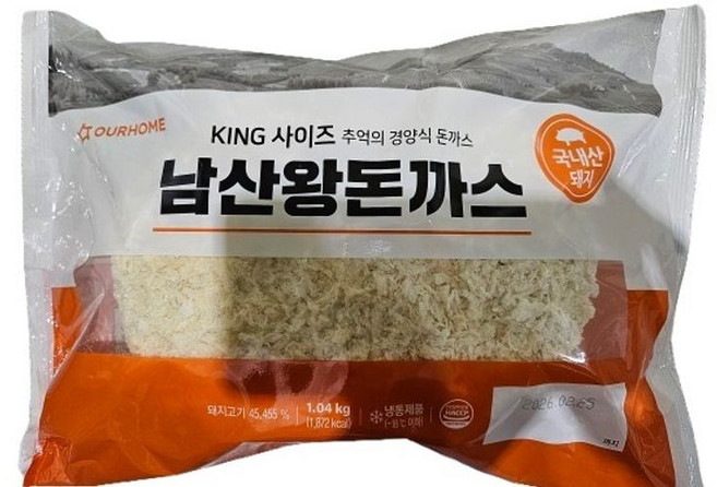 냉동 아워홈 남산왕돈까스 260gx4ea