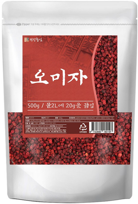 건강중심 말린 오미자 500g 건오미자, 1개